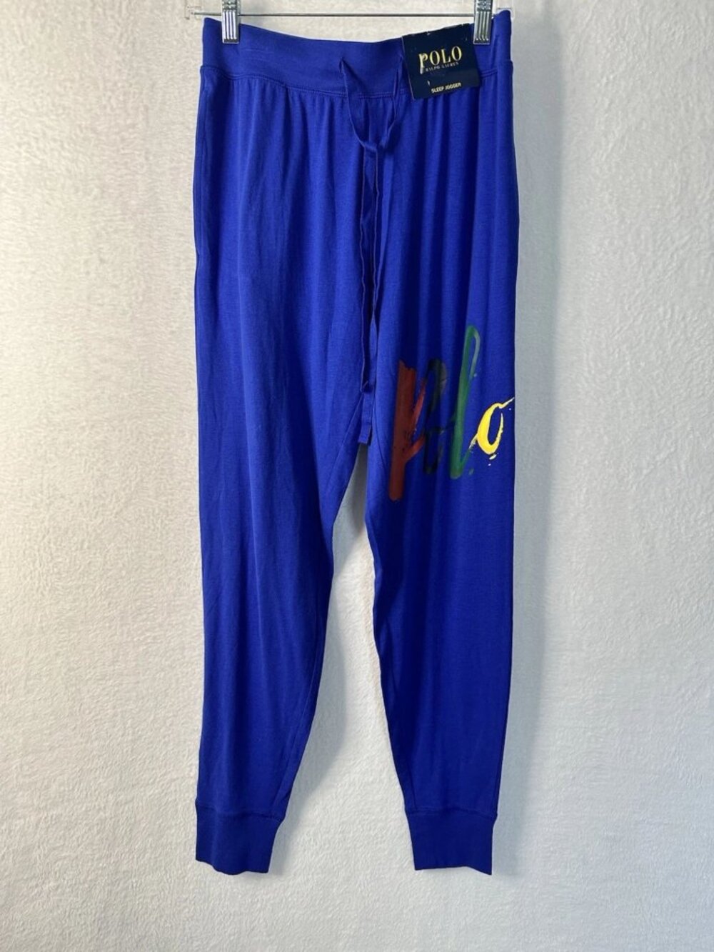 Polo Ralph Lauren Mens Joggers Pajama Pants Small Blue Big Polo Logo